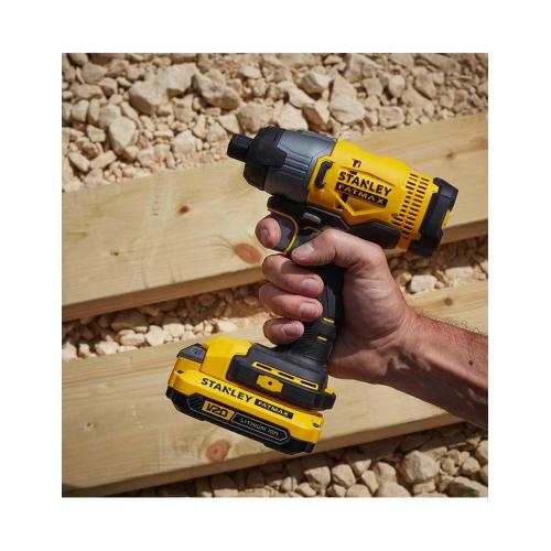 STANLEY FatMax Kit SFMCK469M2 (SFMCD711 + SFMCF800 + SFMCG400 + SFMCS500 + 2 x 4,0 Ah + Caricabatterie + Borsa XL)