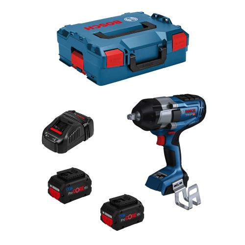 Avvitatore a massa battente BOSCH GDS 18V-1000 (2 x 5,5 Ah ProCORE + GAL1880CV + L-Boxx 136)