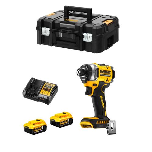 Avvitatore ad Impulsi DeWALT DCF860P2 (2 x 5,0 Ah + DCB1104 + TSTAK II)