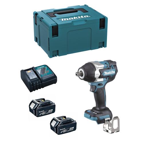 Avvitatore ad Impulsi MAKITA DTW701RTJ (2 x 5,0 Ah + DC18RC + MAKPAC 3)
