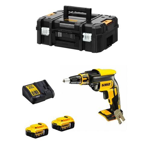 Avvitatore per Cartongesso DeWALT DCF620P2T (2 x 5,0 Ah + DCB115 + TSTAK II)