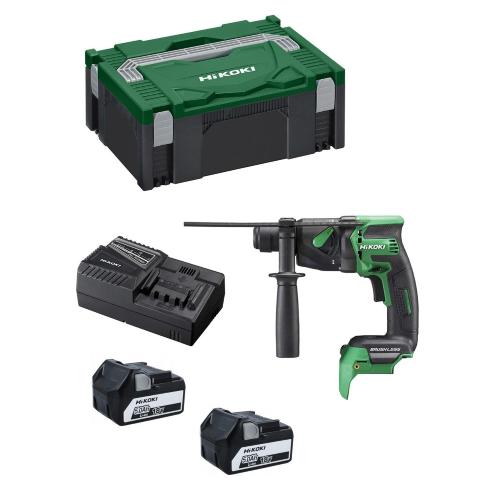 Martello Perforatore HIKOKI DH18DPBWPZ (2 x 5,0 Ah + UC18YFSL + Valigetta HSCII)