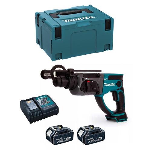 Tassellatore MAKITA DHR202RTJ (2 x 5,0 Ah + DC18RC + MAKPAC 3)