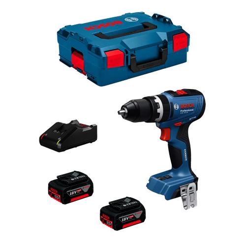 Trapano a Percussione BOSCH GSB 18V-65 (2 x 5,0 Ah + GAL 18V-40 + L-Boxx 136)