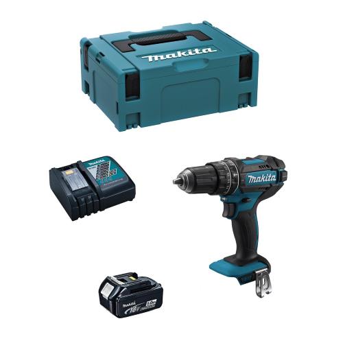 Trapano a Percussione MAKITA DHP482RTJ1 (1 x 5,0 Ah + DC18RC + MAKPAC 2)