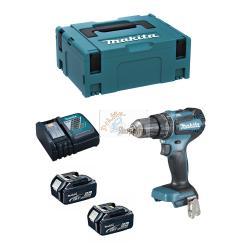 Trapano a Percussione MAKITA DHP485RTJ (2 x 5,0 Ah + DC18RC + MAKPAC 2)