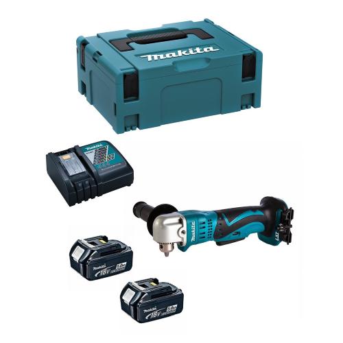 Trapano Angolare MAKITA DDA350RTJ (2 x 5,0 Ah + DC18RC + MAKPAC 2)