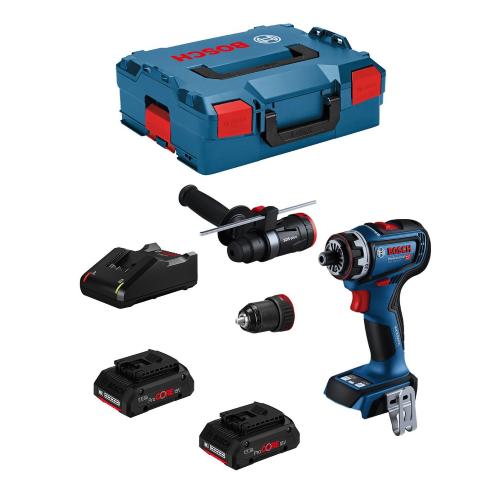 Trapano Avvitatore BOSCH GSR 18V-90 FC (2 x 4,0 Ah ProCORE + GAL18V-40 + L-Boxx 136 + 2 teste)