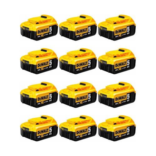 Pack da 12 batterie DeWALT DCB184P12 (18V - 5,0 Ah)