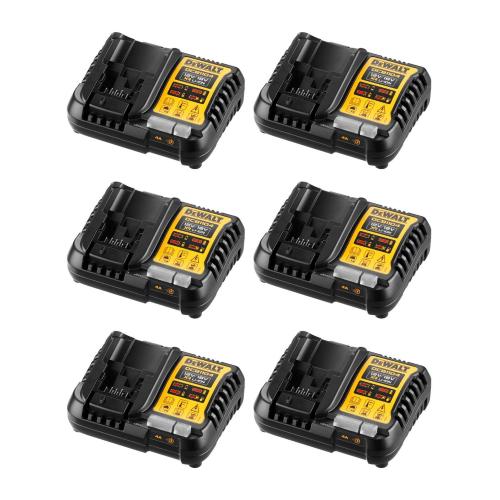 Pack da 6 caricabatterie DeWALT DCB1104-6 (DCB1104 - 12V 18V)