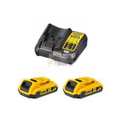 Power Set DeWALT (2 x 18V 2,0 Ah + DCB107)