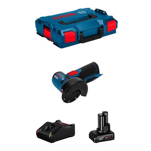 Smerigliatrice BOSCH GWS 12V-76 (1 x 6,0 Ah + GAL12V-40 + L-Boxx 102)