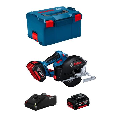 Sega Circolare BOSCH GKM 18V-50 (2 x 5,0 Ah + GAL18V-40 + L-Boxx 238)