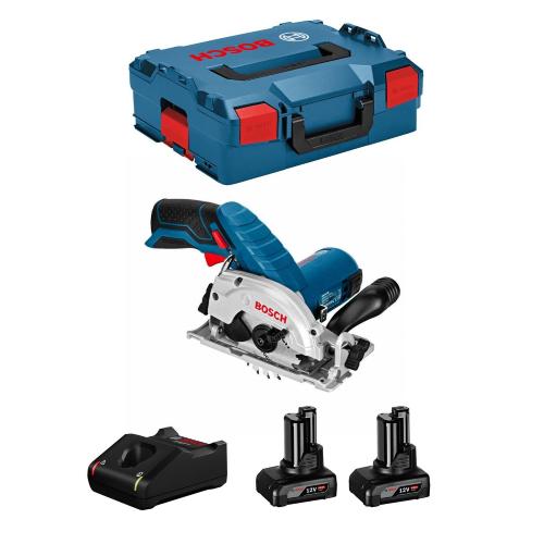 Sega Circolare BOSCH GKS 12V-26 (2 x 6,0 Ah + GAL12V-40 + L-Boxx 136)