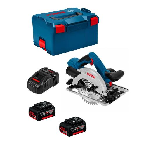 Sega Circolare BOSCH GKS 18V-57 G (2 x 5,0Ah + GAL1880CV + L-Boxx 238)