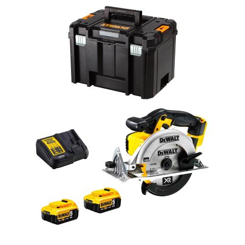 Sega Circolare DeWALT DCS391P2 (2 x 5,0 Ah + DCB115 + TSTAK VI)