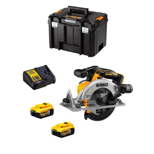 Sega Circolare DeWALT DCS565P2T (2 x 5,0 Ah + DCB115 + TSTAK VI)