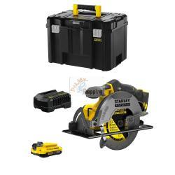 Sega Circolare STANLEY FatMax SFMCS500D1T (1 x 2,0 Ah + Caricabatteria + TSTAK VI)