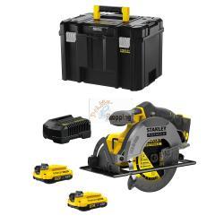 Sega Circolare STANLEY FatMax SFMCS500D2T (2 x 2,0 Ah + Caricabatteria + TSTAK VI)