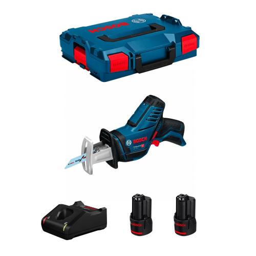 Sega Universale BOSCH GSA 12V-14 (2 x 3,0 Ah + GAL12V-40 + L-Boxx 102)