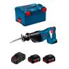 Sega Universale BOSCH GSA 18 V-LI (2 x 5,0 Ah + GAL1880CV + L-Boxx 238)