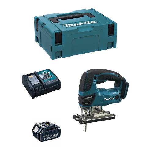 Seghetto Alternativo  MAKITA DJV180RTJ1 (1 x 5,0 Ah + DC18RC + MAKPAC 2)