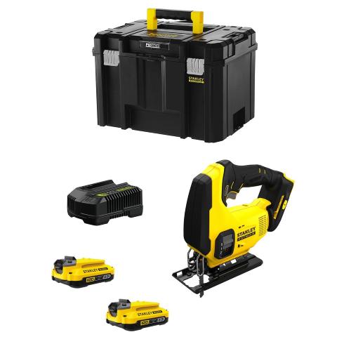 Seghetto Alternativo STANLEY FatMax SFMCS600D2T (2 x 2,0 Ah + Caricabatteria + TSTAK VI)