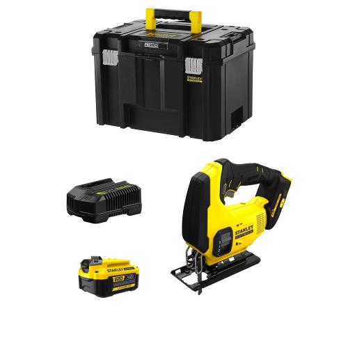 Seghetto Alternativo STANLEY FatMax SFMCS600M1T (1 x 4,0 Ah + Caricabatteria + TSTAK VI)