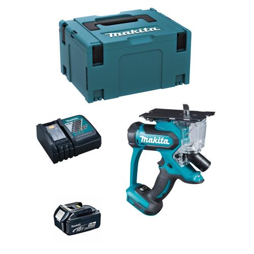 Seghetto per cartongesso MAKITA DSD180RTJ1 (1 x 5,0 Ah + DC18RC + MAKPAC 3)