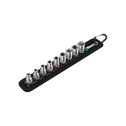 Set di 9 bussole Zyklop 1/4" WERA Belt A 4