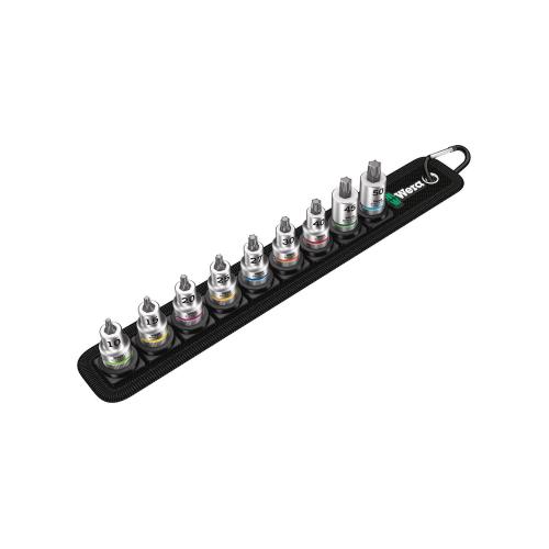 Set di 9 inserti-bussole Zyklop 3/8" con funzione di ritegno WERA Belt B 3