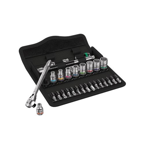 Set di bussole e inserti per avvitare 1/4" WERA 8100 SA 11 Zyklop Metal Imp 1/4" (28 pezzi)