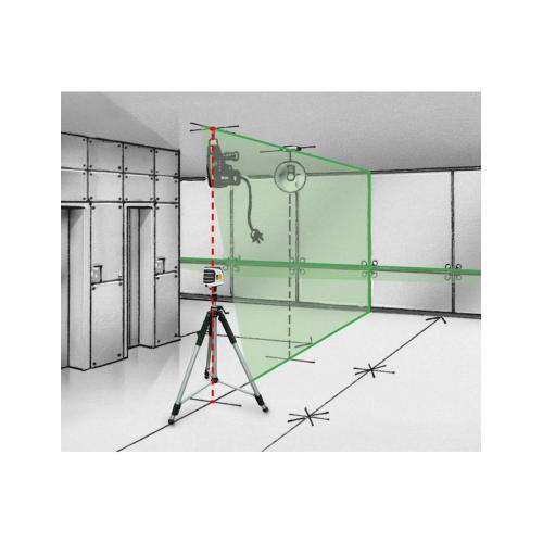 Laser a linee intersecanti verde LASERLINER 031.390A - MasterCross-Laser 2GP