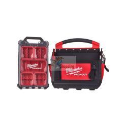 PACKOUT™ Borse portautensili aperte Milwaukee 40 cm + PACKOUT™ Compact Slim Organiser Milwaukee