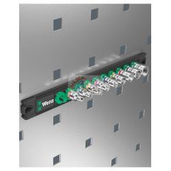 Set di 9 bussole Zyklop 1/4" WERA Nuss-Magnetleiste A Imperial 1