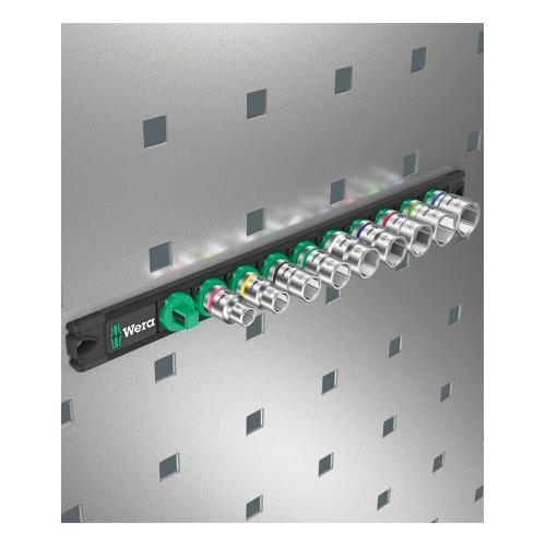 Set di 9 bussole Zyklop 3/8" WERA Nuss-Magnetleiste B 4