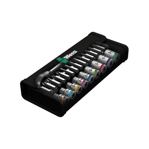 Set di bussole e inserti per avvitare 1/4" WERA 8100 SA 10 Zyklop Metal Imp 1/4" (28 pezzi)