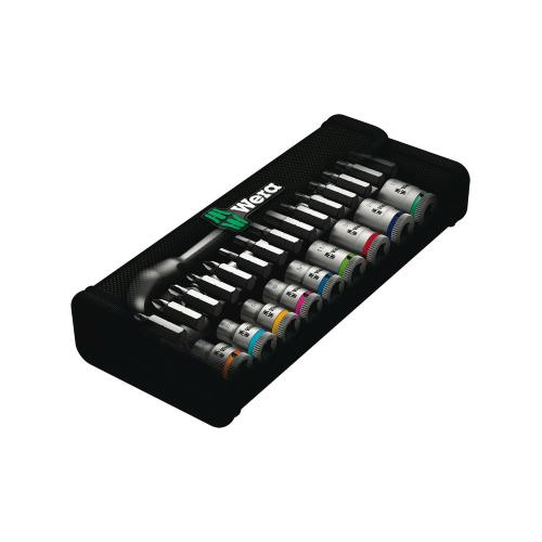 Set di bussole e inserti per avvitare 1/4" WERA 8100 SA 11 Zyklop Metal Imp 1/4" (28 pezzi)