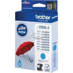 ORIGINALE Brother Cartuccia d'inchiostro ciano LC225XLC LC-225XL ~1200 Pagine 11,8ml mod.  LC225XLC LC-225XL EAN 4977766735957