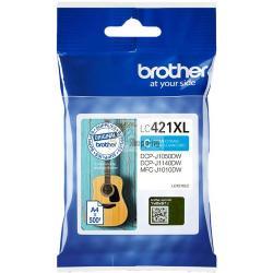 ORIGINALE Brother Cartuccia d'inchiostro ciano LC421XLC LC-421XLC ~500 Pagine mod.  LC421XLC LC-421XLC EAN 4977766810418