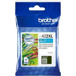 ORIGINALE Brother Cartuccia d'inchiostro ciano LC422XLC LC-422XLC ~1500 Pagine mod.  LC422XLC LC-422XLC EAN 4977766815598