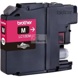 ORIGINALE Brother Cartuccia d'inchiostro magenta LC12EM LC-12E ~1200 Pagine mod.  LC12EM LC-12E EAN 4977766748445