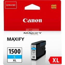 ORIGINALE Canon Cartuccia d'inchiostro ciano PGI-1500c XL 9193B001 ~1020 Pagine 12ml mod.  PGI-1500c XL 9193B001 EAN 4549292003888