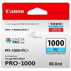 ORIGINALE Canon Cartuccia d'inchiostro cyanfoto PFI-1000pc 0550C001 ~5140 Pagine 80ml mod.  PFI-1000pc 0550C001 EAN 4549292046465