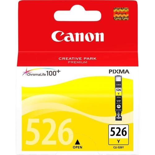 ORIGINALE Canon Cartuccia d'inchiostro giallo CLI-526y 4543B001 ~525 Pagine 9ml mod.  CLI-526y 4543B001 EAN 4960999670058