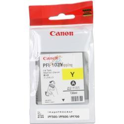 ORIGINALE Canon Cartuccia d'inchiostro giallo PFI-102y 0898B001 130ml mod.  PFI-102y 0898B001 EAN 4960999299808