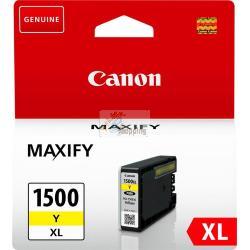 ORIGINALE Canon Cartuccia d'inchiostro giallo PGI-1500y XL 9195B001 ~935 Pagine 12ml mod.  PGI-1500y XL 9195B001 EAN 4549292003918