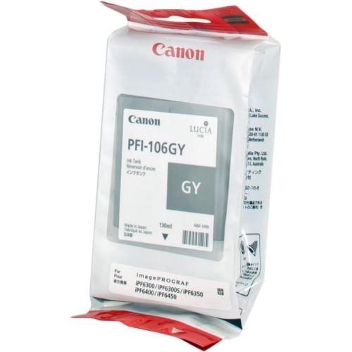ORIGINALE Canon Cartuccia d'inchiostro Grigio PFI-106gy 6630B001 130ml mod.  PFI-106gy 6630B001 EAN 4960999909592