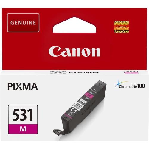 ORIGINALE Canon Cartuccia d'inchiostro magenta CLI-531m 6120C001 ~475 Pagine mod.  CLI-531m 6120C001 EAN 4549292218299