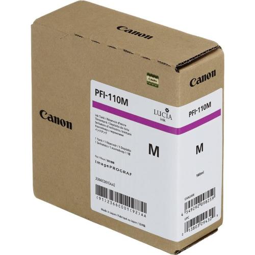 ORIGINALE Canon Cartuccia d'inchiostro magenta PFI-110m 2366C001 160ml mod.  PFI-110m 2366C001 EAN 4549292098259